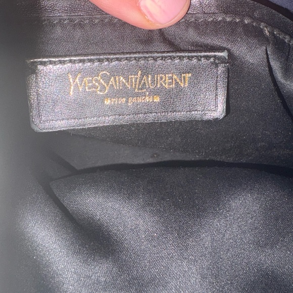 YSL Yves Saint Laurent Downtown Patent Leather Tote Deep Navy Large Bag- - Picture 4 of 7